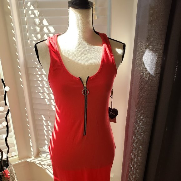 Red Racer Back Dress - Picture 2 of 7